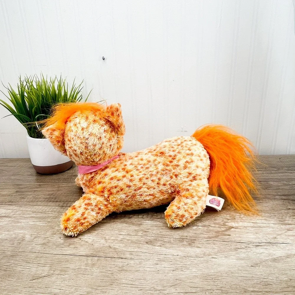 Vintage Kitty Surprise Just‎ Play Plush Cat Autumn Orange Green Eyes 12-14